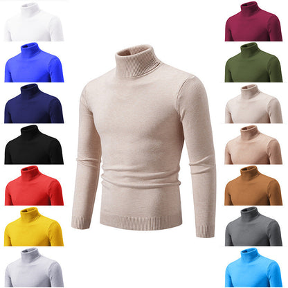 Herren Rollkragenpullover Feine Baumwolle Eleganter Style