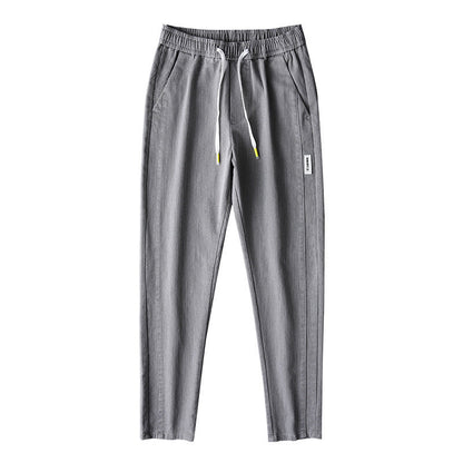 Herrenhose Bequem Baumwolle mit verstellbarem Bund und Taschen
