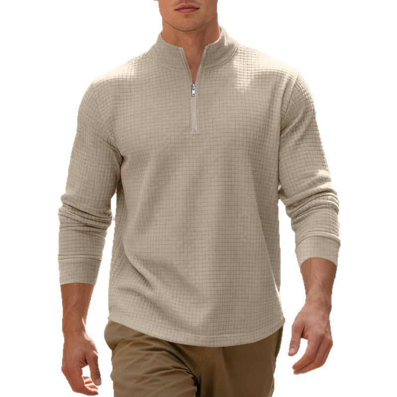 Herren Fleecejacke Reißverschluss Strukturiert Modern