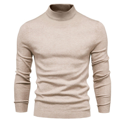Herren Pullover Feinstrick Hochkragen Modern Design - BerlinGlamour