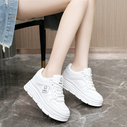 Damen Plateau Sneaker Hohe gepolsterte Sohle Komfort Schuhe