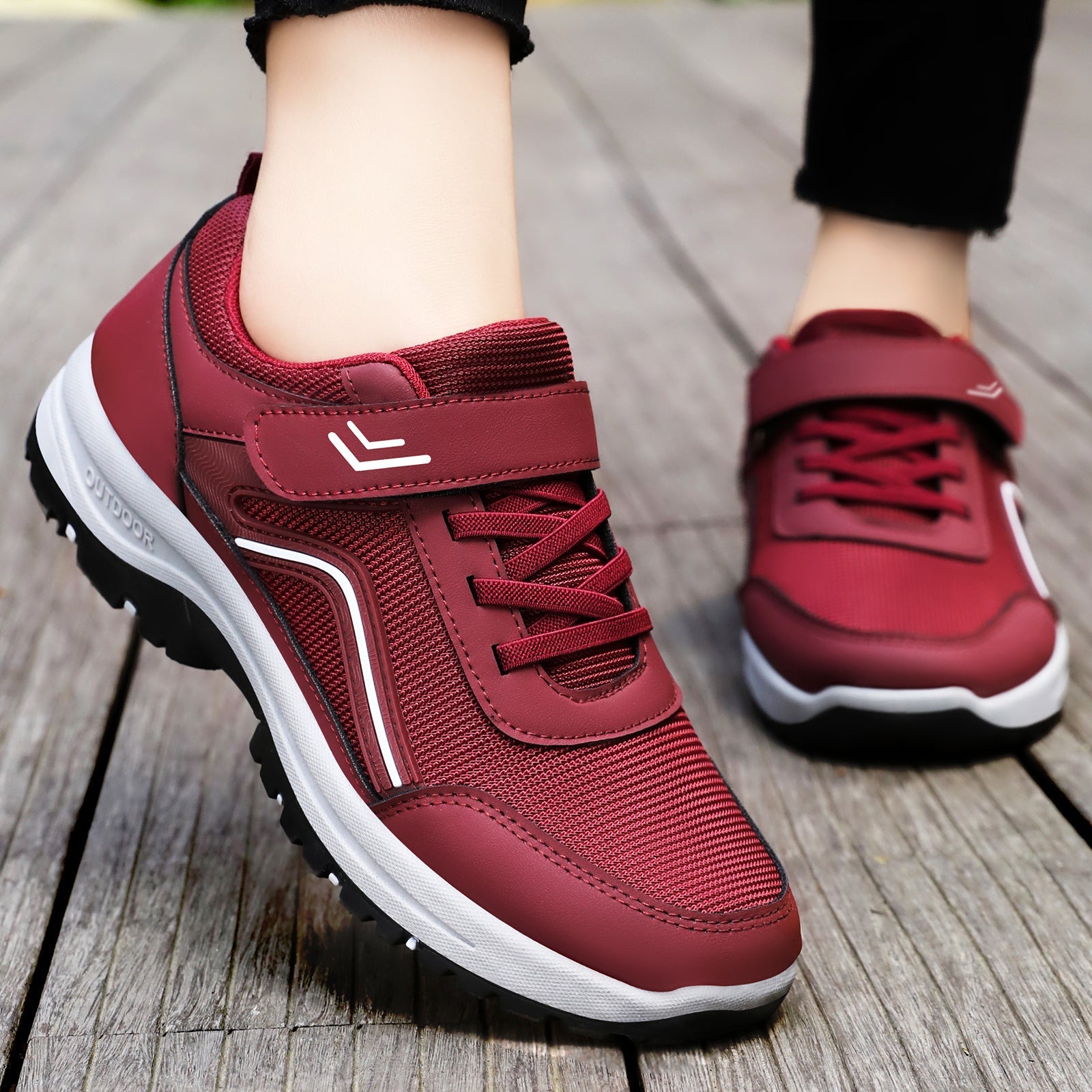 Damen Sport-Sneaker Atmungsaktiv mit Klettverschluss - BerlinGlamour