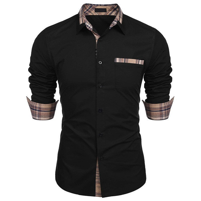Herren Hemd Karo Kragen Business Style - BerlinGlamour