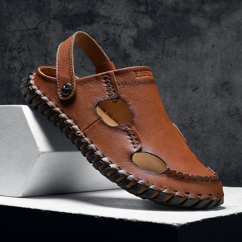Damen Leder-Sandalen atmungsaktiv Rutschfest Sommer - BerlinGlamour