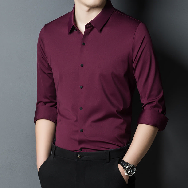 Herren Hemd Elegant Langarm Moderner Schnitt