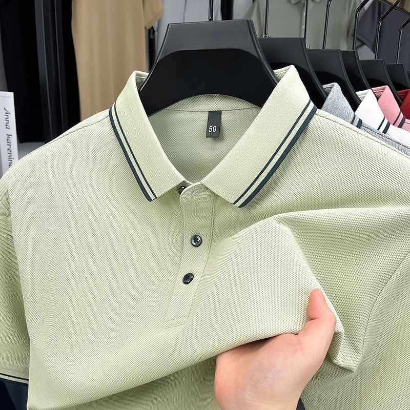 Herren Poloshirt Sportlich Modern Piqué-Stoff