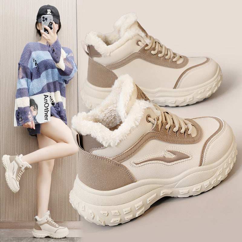 Damen Sneaker Hohe Sportschuhe Kuschelig Rutschfest - BerlinGlamour