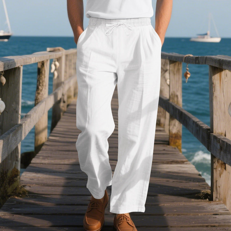 Herren Strandhose Bequem Elastisch mit Kordelzug