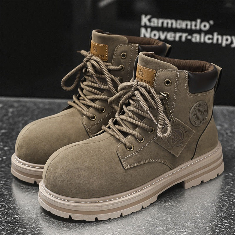 Damen Schnürboots Robust Wildleder Winterstiefel