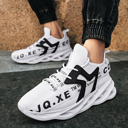 Damen Sneaker Leicht Luftig Sportschuhe Weißen Sohlen