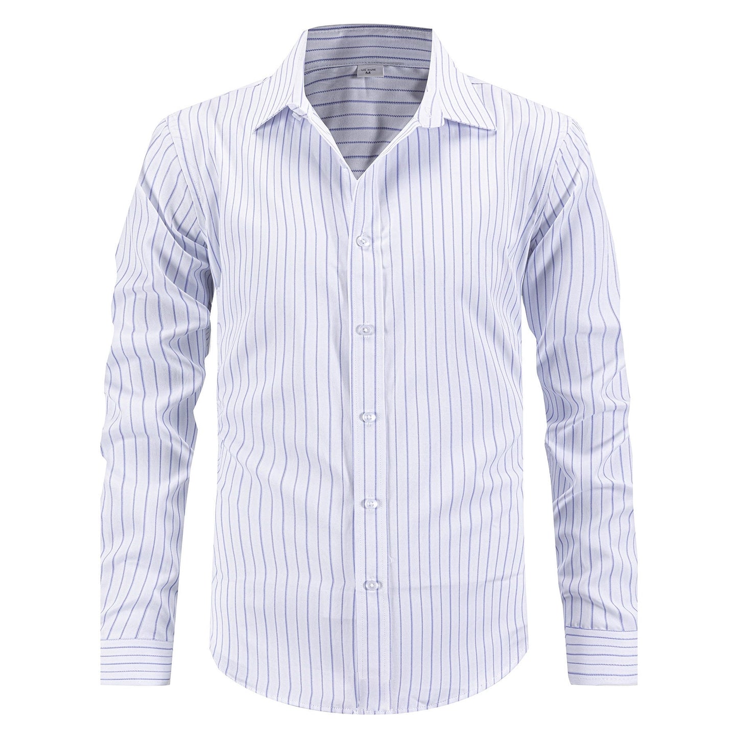 Herren Langarmhemd Streifen Modern Schnitt Komfort Passform - BerlinGlamour