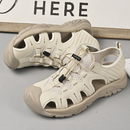 Damen Sandalen Atmungsaktiv mit Schnürsystem Komfort Modell