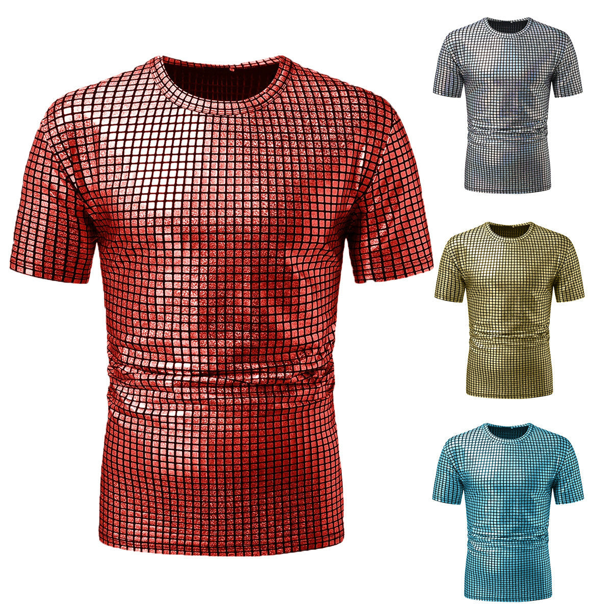 Modisches Herren T-Shirt Kurzarm mit schimmerndem Design