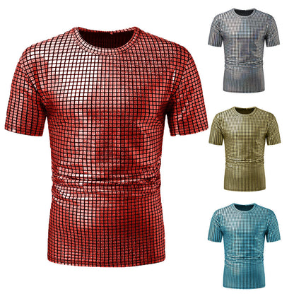 Modisches Herren T-Shirt Kurzarm mit schimmerndem Design
