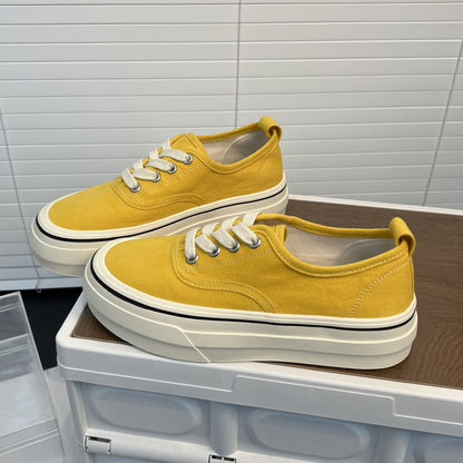 Damen Sneaker Dicksohlige Sportschuhe Hochwertig Canvas - BerlinGlamour