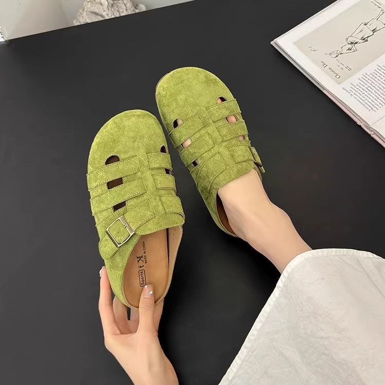 Damen Clogs Weich Bequem Riemendesign Modern