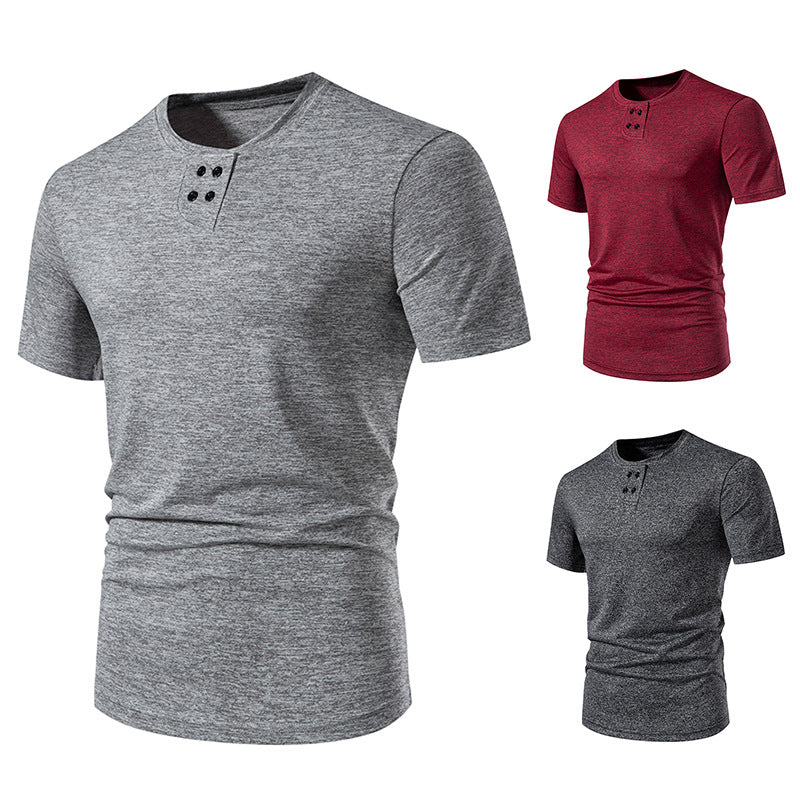 Herren T-Shirt Asymmetrisch Modern Strukturiert