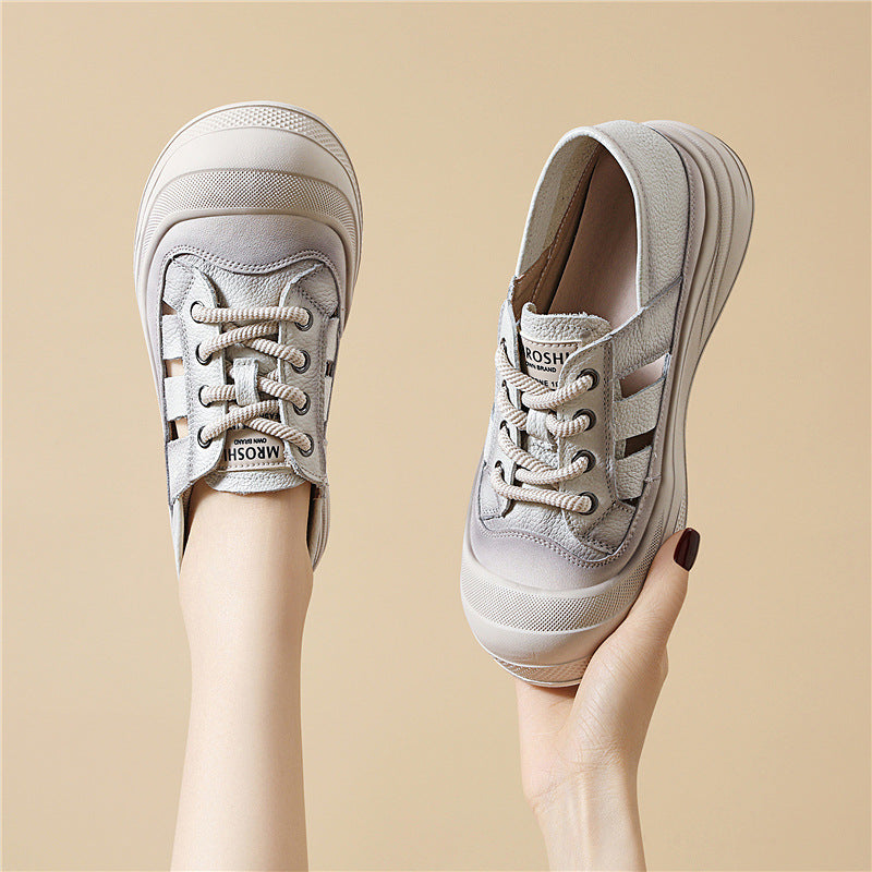 Damen Plateausneaker Atmungsaktiv Sportlich Modisch