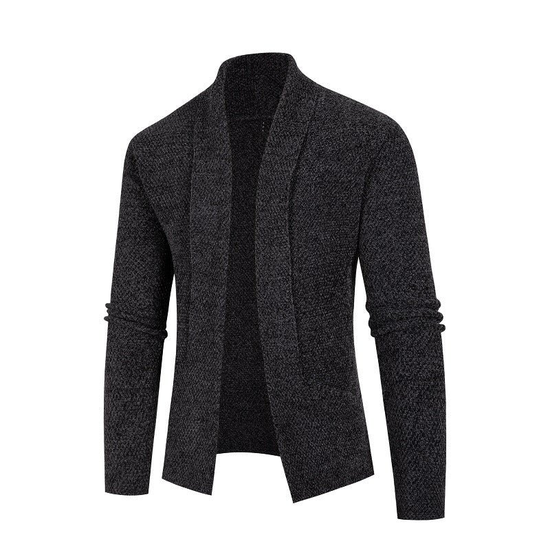Herren Strickjacke Modern Schalkragen Feinripp