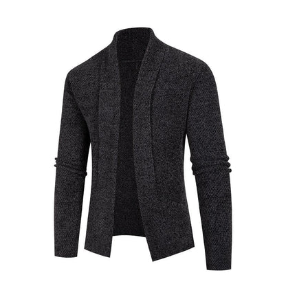 Herren Strickjacke Modern Schalkragen Feinripp