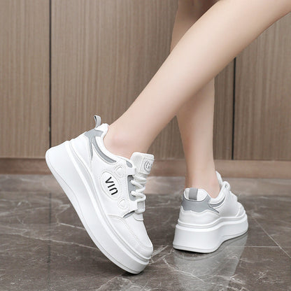 Damen Sneaker Sportlich Plateau Sohle Modern