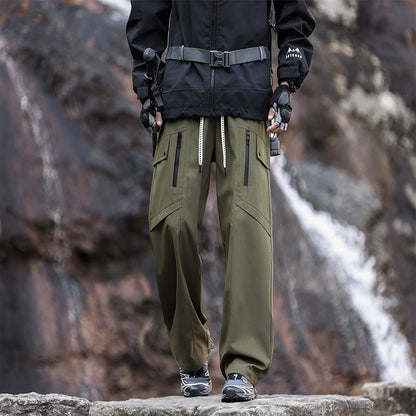 Herren Wanderhose Multifunktional mit verstellbarem Bund und Taschen