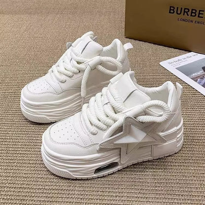 Damen Sneaker Sternen Applikation Komfort Schuhe Trendy