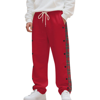 Herren Sporthose Sportlich Mit Karomuster Modern