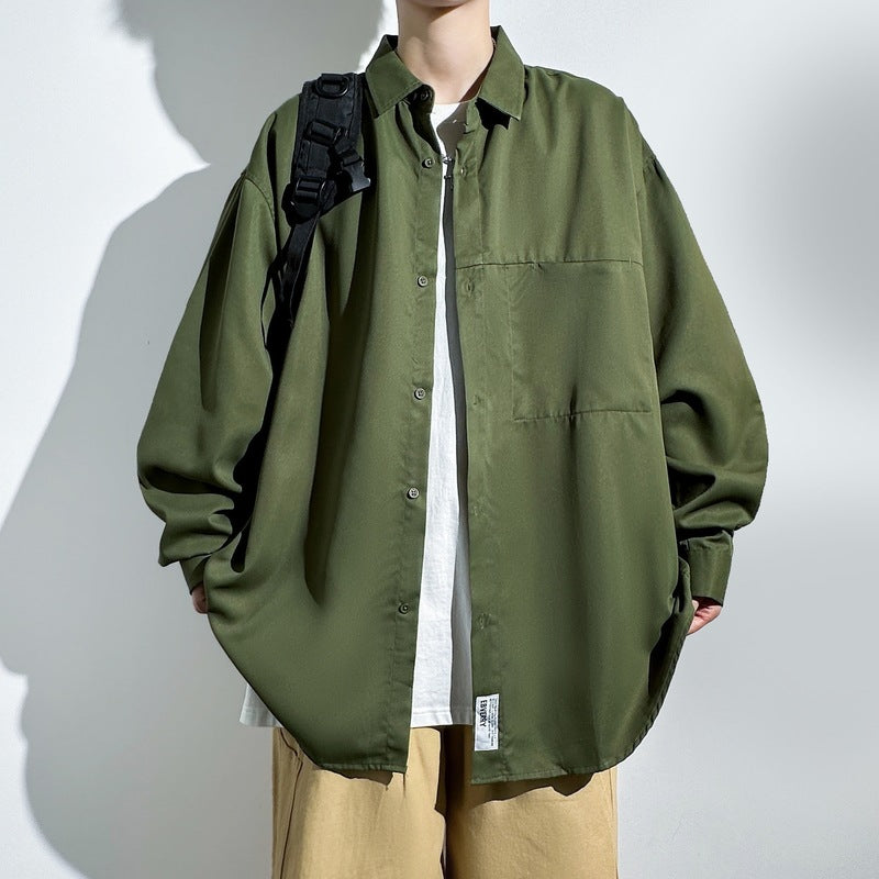 Herren Overshirt Lockere Fit mit Brusttasche Modern - BerlinGlamour