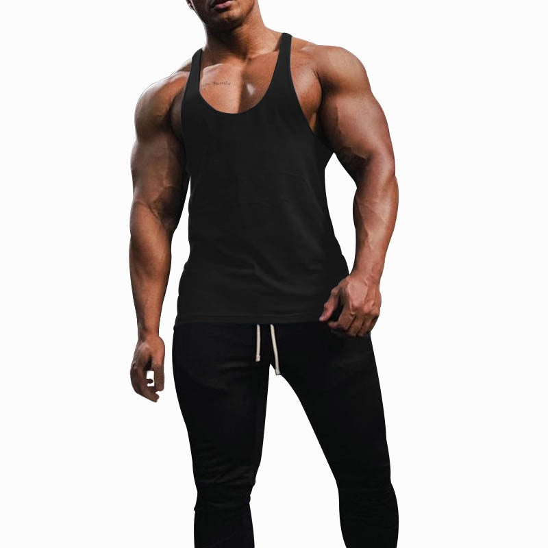 Herren Sport Tanktop Atmungsaktiv Racerback Baumwolle