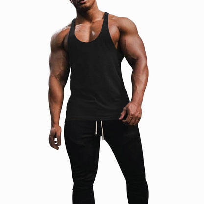 Herren Sport Tanktop Atmungsaktiv Racerback Baumwolle