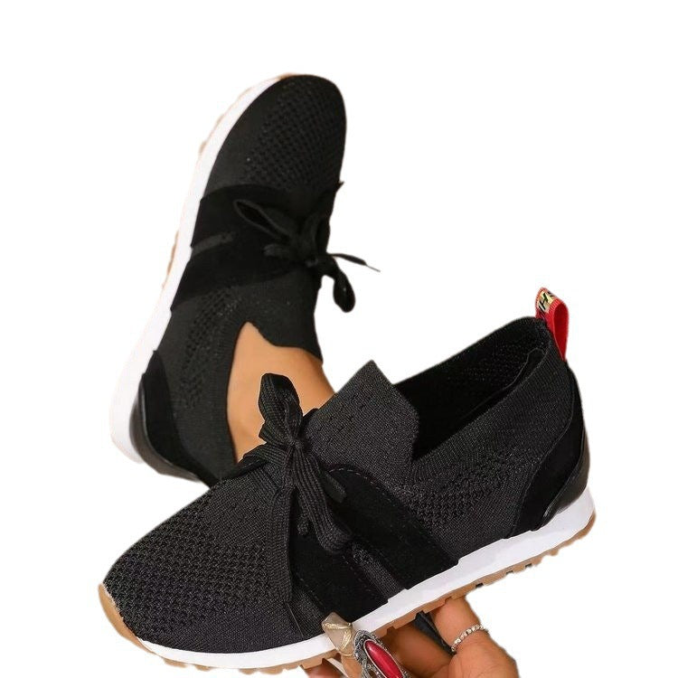 Damen Sneaker Atmungsaktiv Strick Oberfläche Elegant