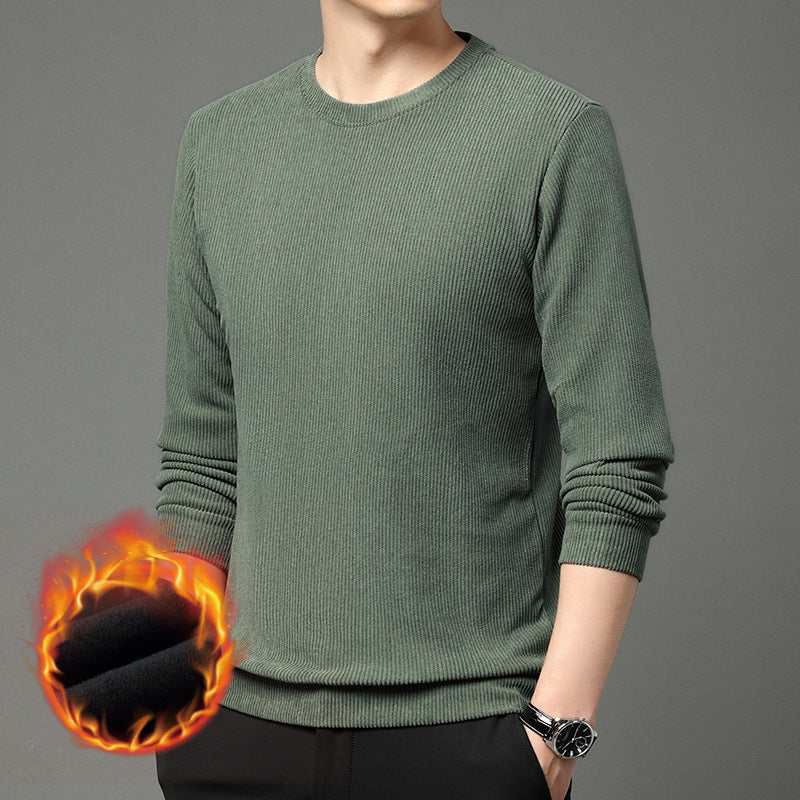 Herren Pullover Wärmer Rundhals Aus Merino-Wolle