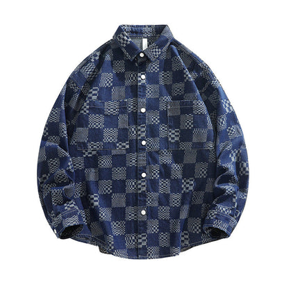 Herren Karohemdjacke Mit Brusttaschen Übergröße