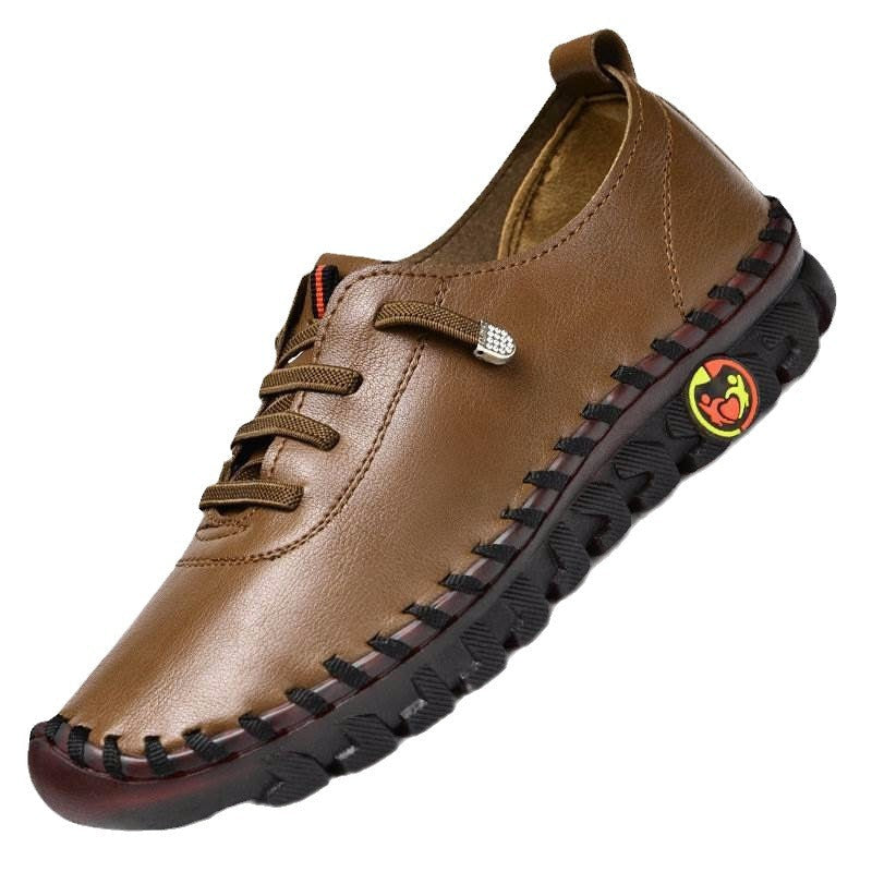 Damen Sneaker Bequem Leder Schuhe Schwarz