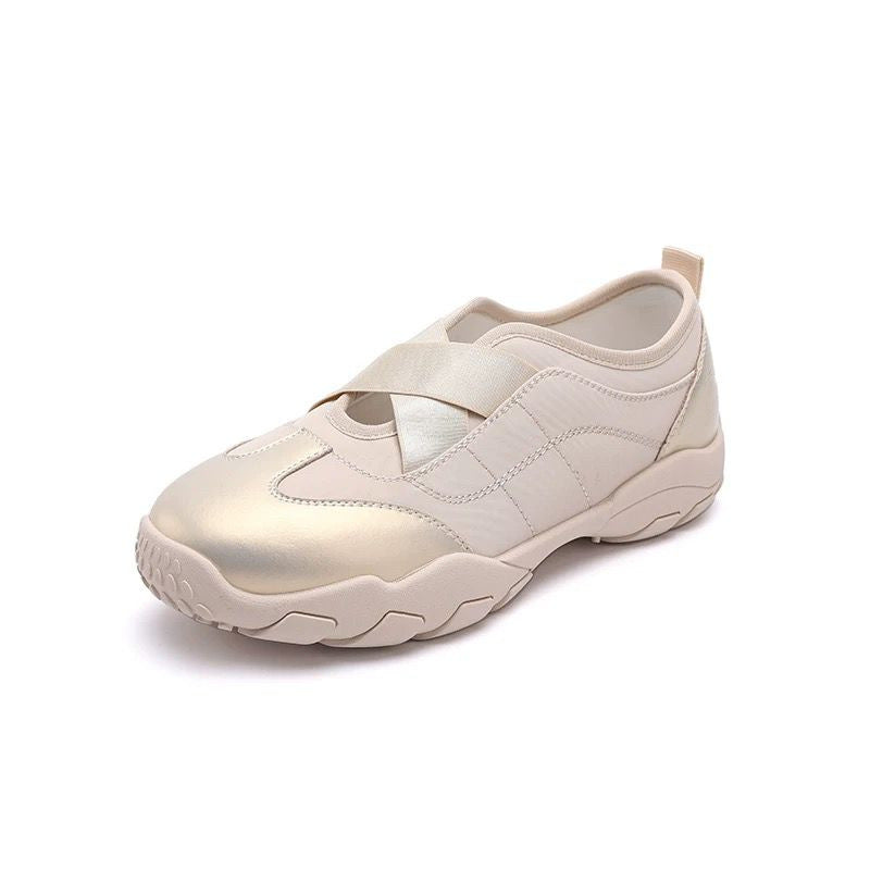 Damen Sneaker Slip-On Weich Bequem Elastisch