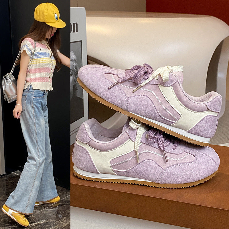 Damen Sneaker Weich Veloursleder Rutschfest
