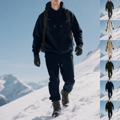Herren Jogginganzug Warm Futter Taschen Sportlich