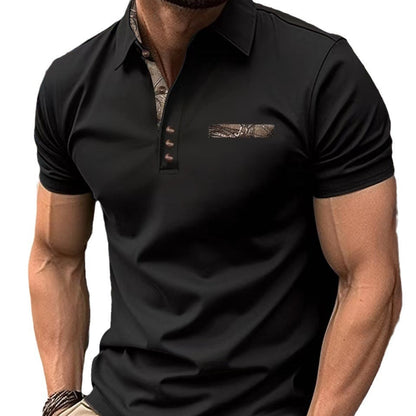 Herren Poloshirt Modern mit Kragen und Brusttasche
