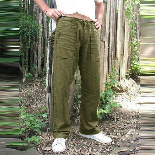 Herren Freizeithose Bequem mit Kordelzug und großen Taschen