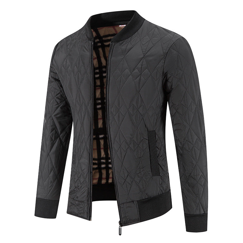 Herren Steppjacke Modern mit Reißverschluss Warm