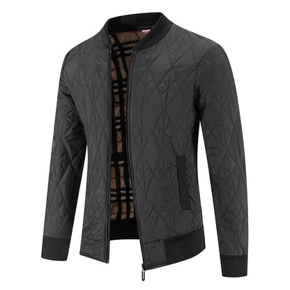 Herren Steppjacke Modern mit Reißverschluss Warm