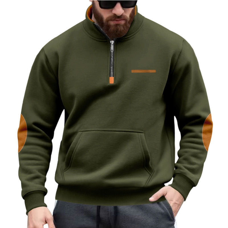 Herren Kapuzenpullover Mit Halbzipp Modern Farben