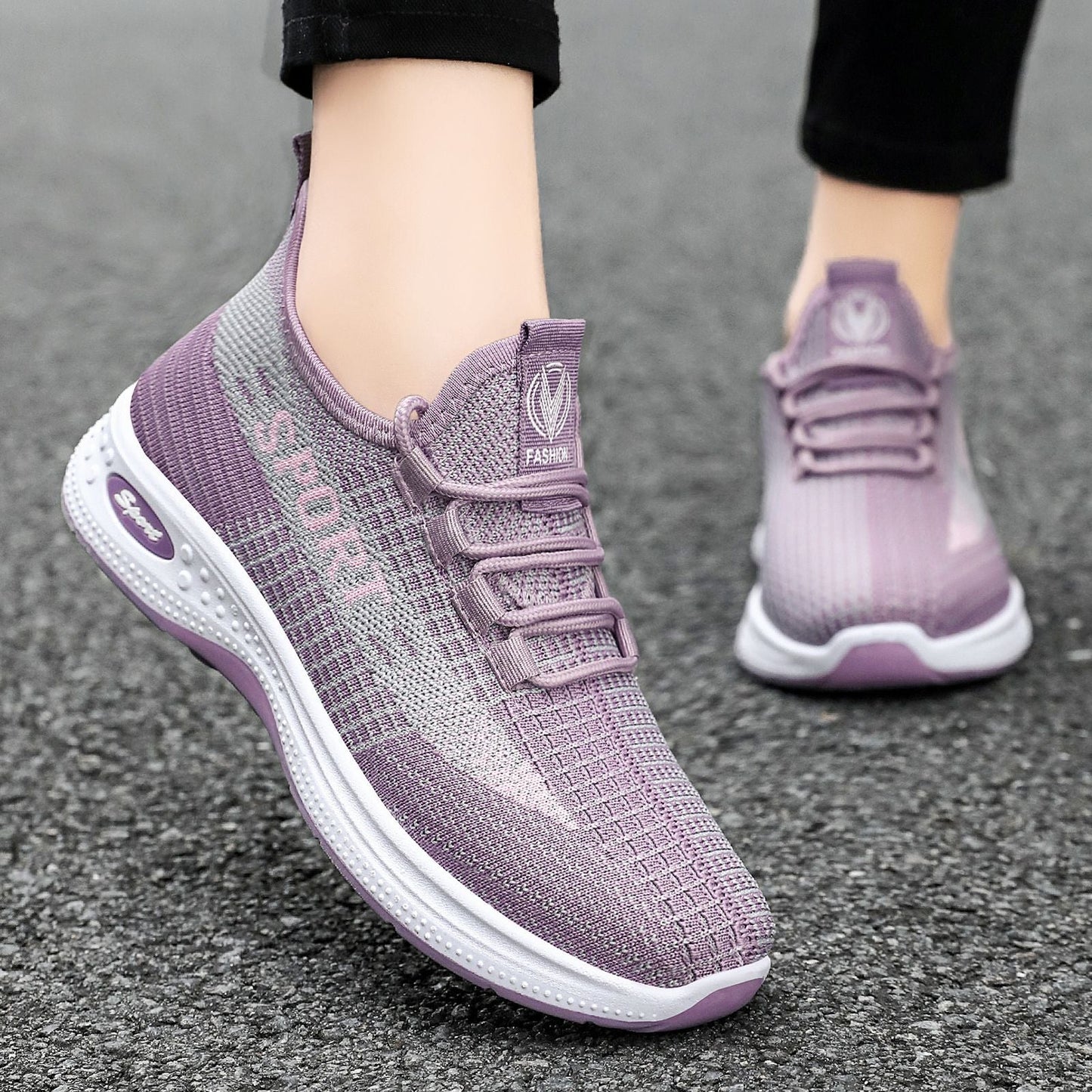 Damen Sport-Sneaker Atmungsaktiv Flexibel Weich