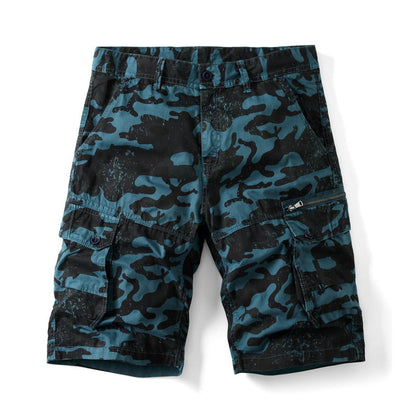 Herren Cargoshorts Camouflage Modern Mit Taschen
