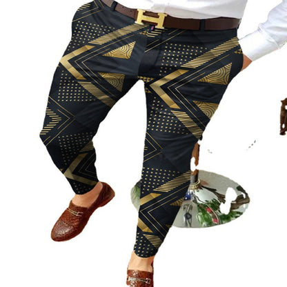 Schmale Herrenhose Slim Fit geometrisch Modern