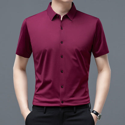Herren Kurzarmhemd Elegante Baumwolle Modern