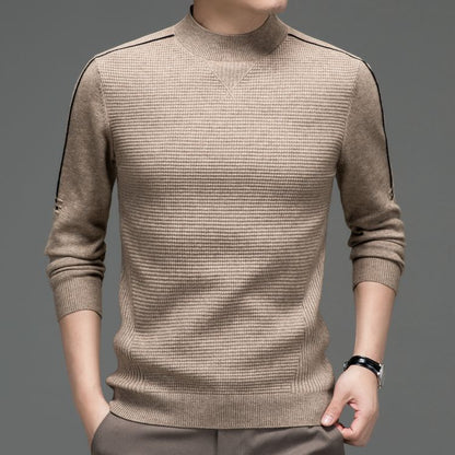 Herren Pullover Modern Strukturiert Hochgeschlossen