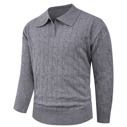 Herren Strickpullover Modern Zopfmuster Elegent