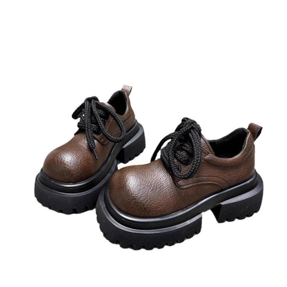 Damen Schnürboots Robust Plateau Rutschfest Stiefel
